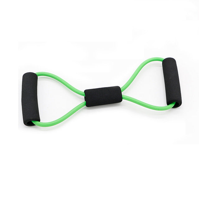 Figure 8 Exercise Band Rubber Gym Strength Trainer Resistance Band Pull Rope Tension