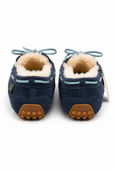 Australian Leather Ugg Loafer - Navy Light Blue Laces - AU5