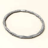 Bullion Gold Trunket Bamboo Design Stainless Steel Bangle with a High Polish Finish