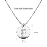 Bullion Gold Initials Fabulous Alphabet Letter Necklace White Gold Layered Steel Jewellery