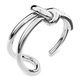 Boxed Forever Knot White Gold Titanium Cuff Bangle & Ring Set in White Gold