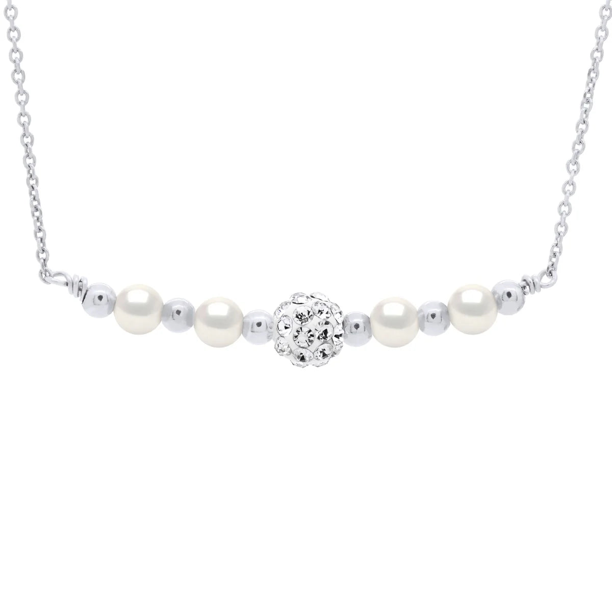 Necklace 4 Pearl Freshwater Pearl White Sterling Silver