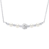 Necklace 4 Pearl Freshwater Pearl White Sterling Silver