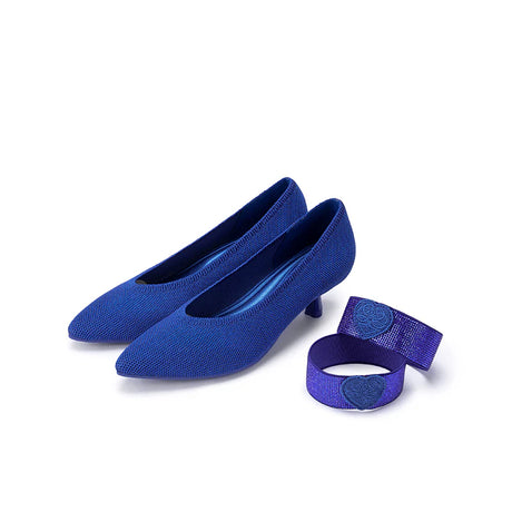 Belle Detachable Strap Mary Jane Heels - Sapphire