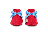 Australian Leather Ugg Infant Ribbon - Tomato Blue - Small