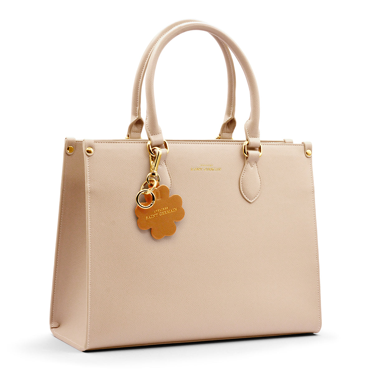JEWELRY BAG - KEY RING "CLOVER" BROWN