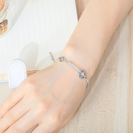 Bullion Gold Eunice Bracelet in White Gold