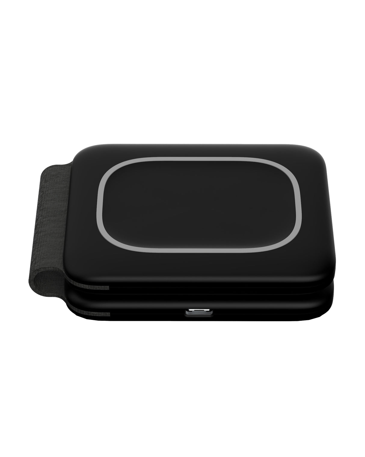TODO 2 in 1 Wireless Phone Charger 15W Fast Charge Earphone QI Magnetic Charge Pad - Black