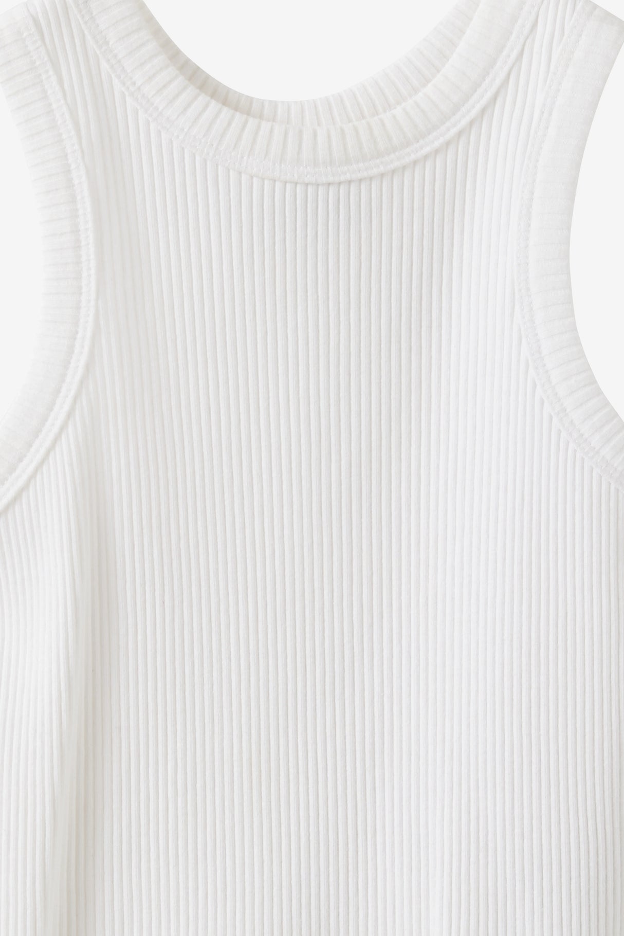 Cotton On Kids Girls Fitted Essential Tank - White Rib
