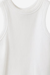 Cotton On Kids Girls Fitted Essential Tank - White Rib