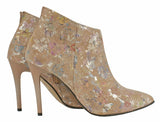Bosccolo Womens Boots - Flowers On Beige