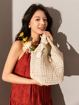 Italian Breeze Top Handle Bag - Ivory
