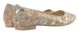 Bosccolo Womens Ballerina - Silver Flower/Beige