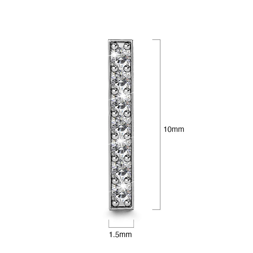 Krystal Couture Twinkling Bar Stud Earrings