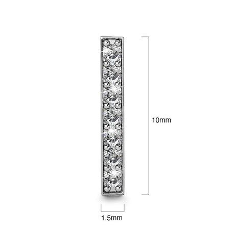 Krystal Couture Twinkling Bar Stud Earrings