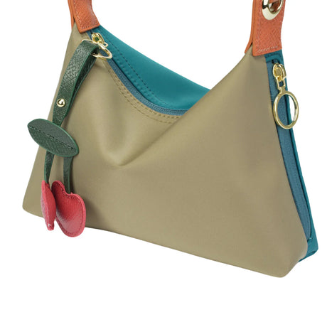 BAMEI Reversible Nylon Crossbody Bag - Khaki