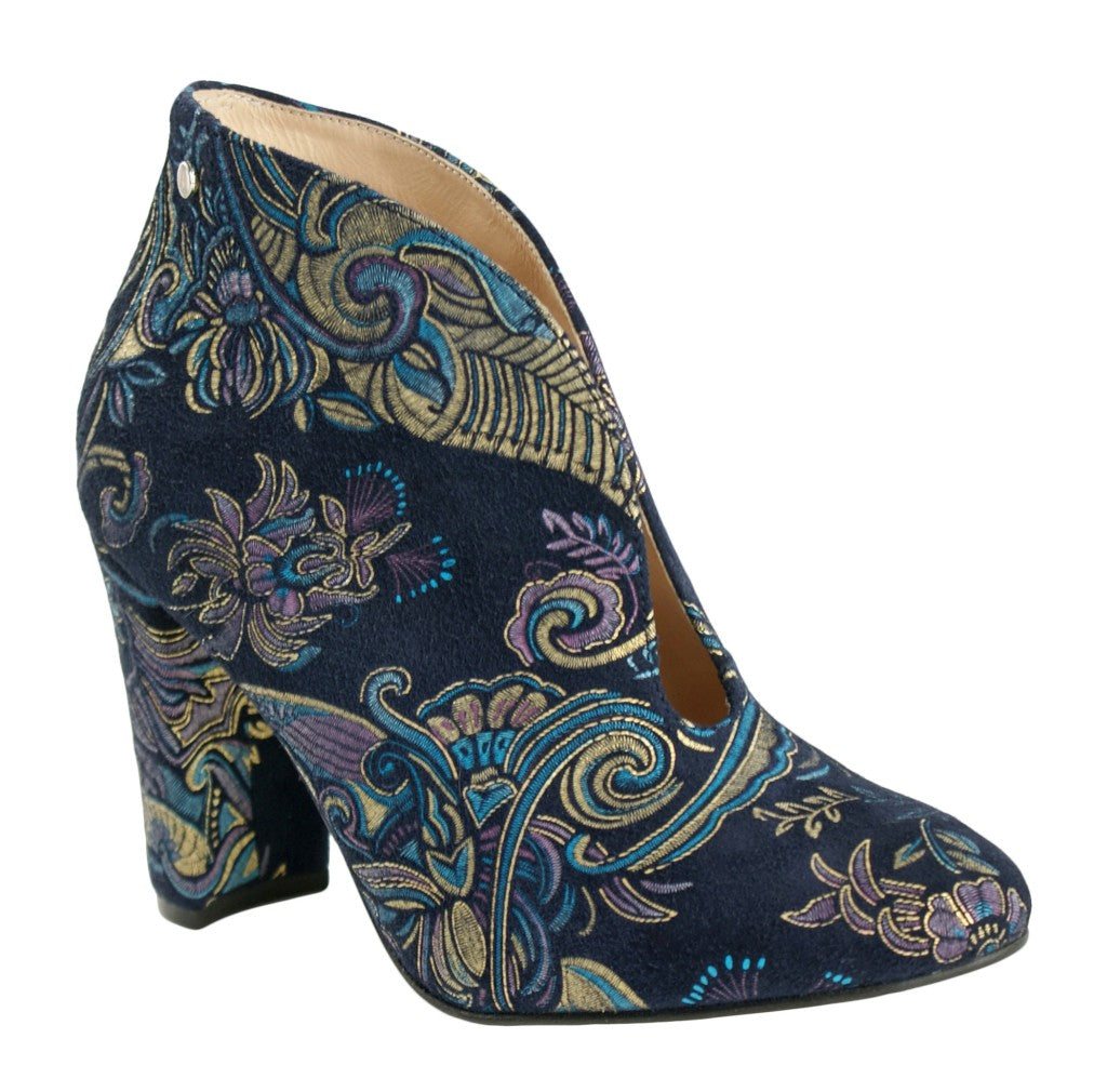 Bosccolo Womens Boots - Navy Blue/Gold/Blue