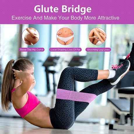 TODO 3 pcs Hip Loop Exercise Resistance Band Booty Legs Trainer 3 Resistance Levels