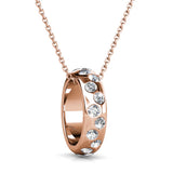 Krystal Couture Ecliptic Pendant Necklace in Rose Gold Adorned with SWAROVSKI Crystals