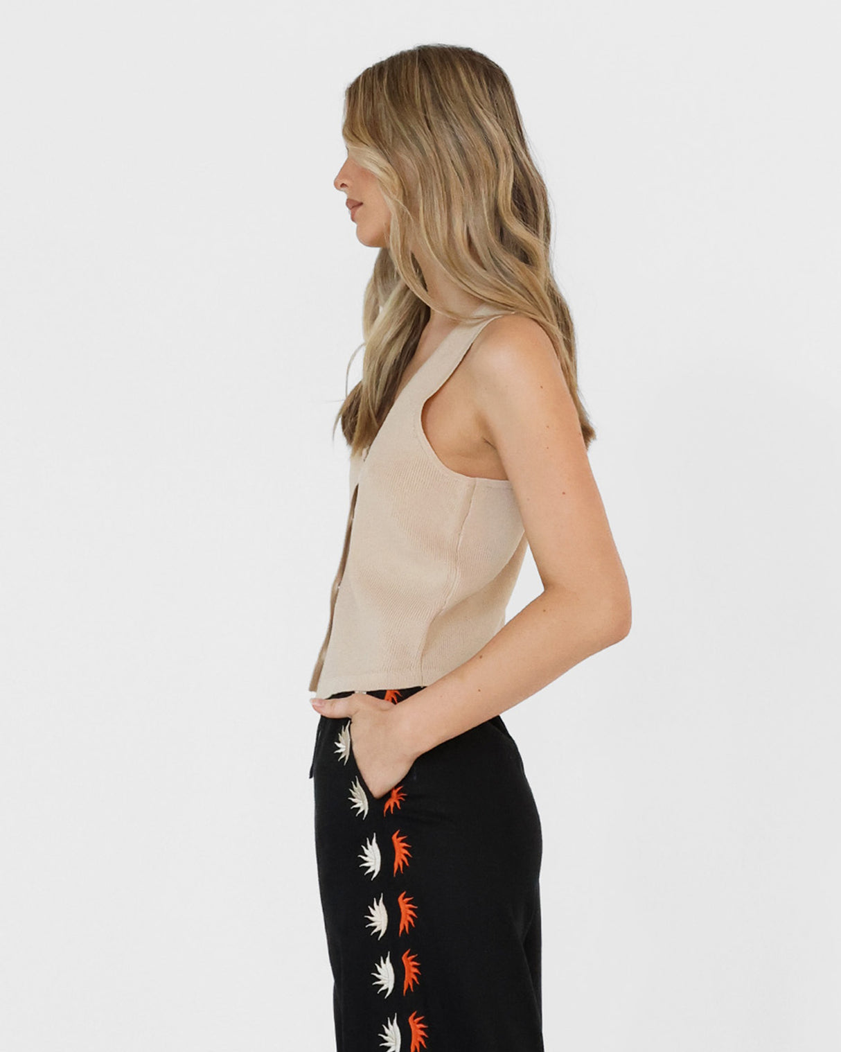 Lost In Lunar Women's Ronan Knit Vest - Oat