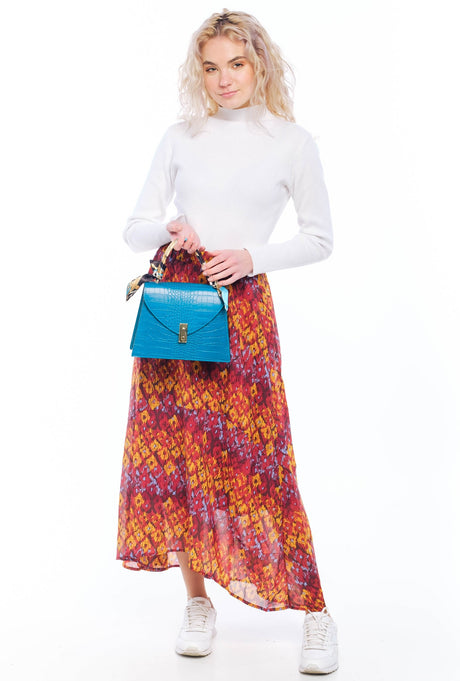 Bosccolo Handbag - Blue  Croco