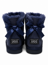 Australian Leather Ugg Classic Mini Ribbon - Navy - AU5
