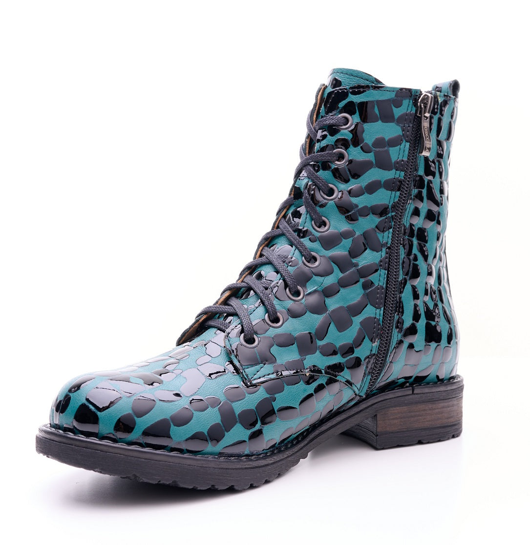 Bosccolo Womens Boots - Black/Green