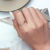 Adjustable Solid 925 Sterling Silver On The Blue Sky Ring
