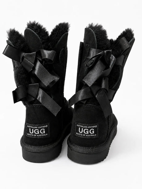 Australian Leather Ugg Classic Short Ribbon - Black - AU5