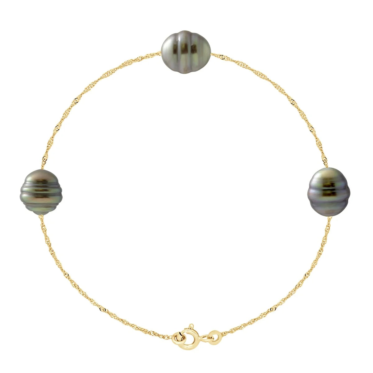 Bracelet Tahitian Pearl Yellow Gold