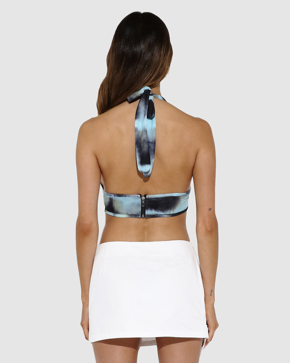 BY.DYLN Vixen Corset - Blue Tie Dye