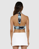BY.DYLN Vixen Corset - Blue Tie Dye