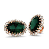 Boxed Georgina Necklace and Earrings Set Emerald Embellished with Swarovski® Crystals