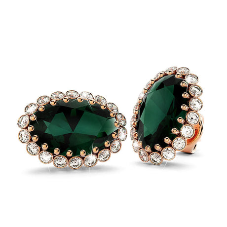 Boxed Georgina Necklace and Earrings Set Emerald Embellished with Swarovski® Crystals