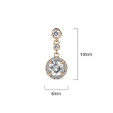 Krystal Couture Lavish Champagne Gold Modern Drop Earrings Embellished with SWAROVSKI Crystals