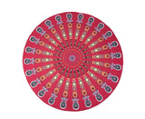 TODO Luxury Edition Chiffon Digital Print Beach Throw Yoga Earth Red