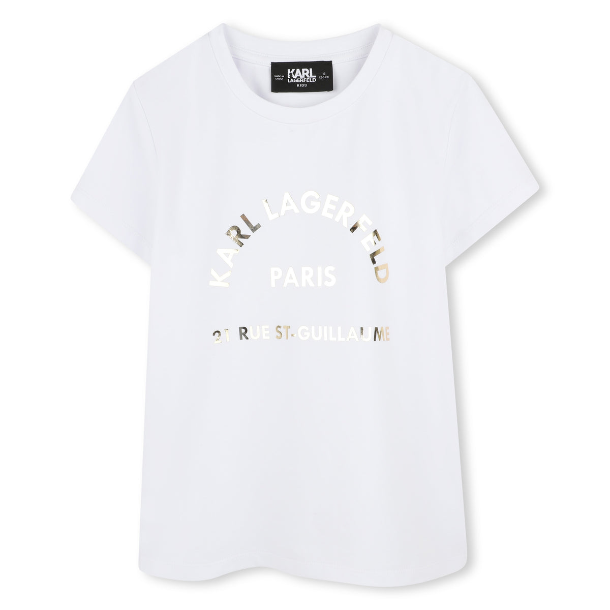 Karl Lagerfeld Girls Cafe Terrase D3 Short Sleeves Tee-Shirt - White