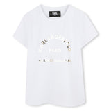 Karl Lagerfeld Girls Cafe Terrase D3 Short Sleeves Tee-Shirt - White