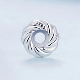 Solid 925 Signature Silver Twisted Bun Charm