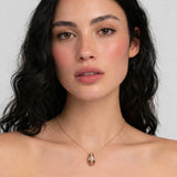 Krystal Couture Sparkly Triple Round Necklace in Rose Gold Adorned with Swarovski Crystals