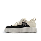 Chunky Platform Knit Sneakers - Black
