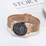 Bullion Gold Bullion Gold Seamless Dial Watch - Rose Gold and Black