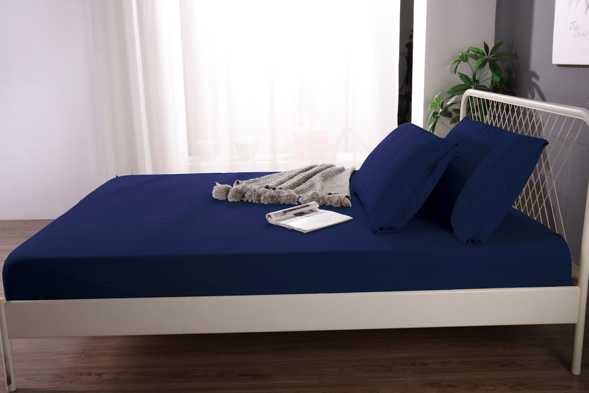 Ramesses Linen Bamboo Combo Set - Deep Blue