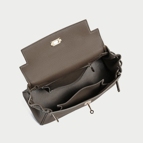 Queens Mini Top Handle Palm - Taupe