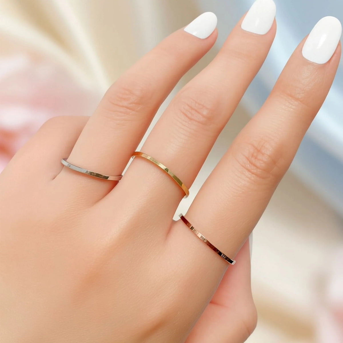 Bullion Gold Rose Gold Simplicity Slim Ring