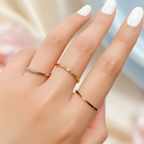 Bullion Gold Rose Gold Simplicity Slim Ring