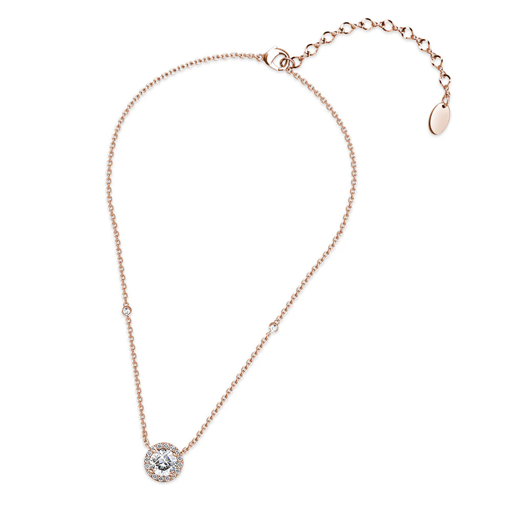 Krystal Couture Sacred Circle Necklace Embellished with Crystals from SWAROVSKI in Rose Gold