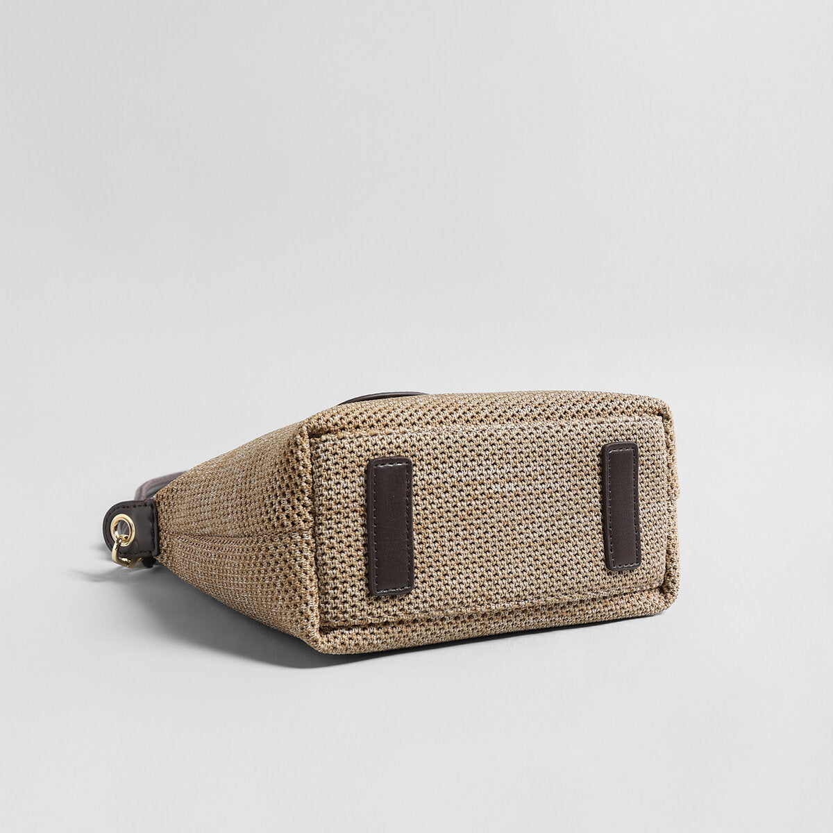 Woven Textile Shoulder Bag - Khaki