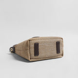 Woven Textile Shoulder Bag - Khaki