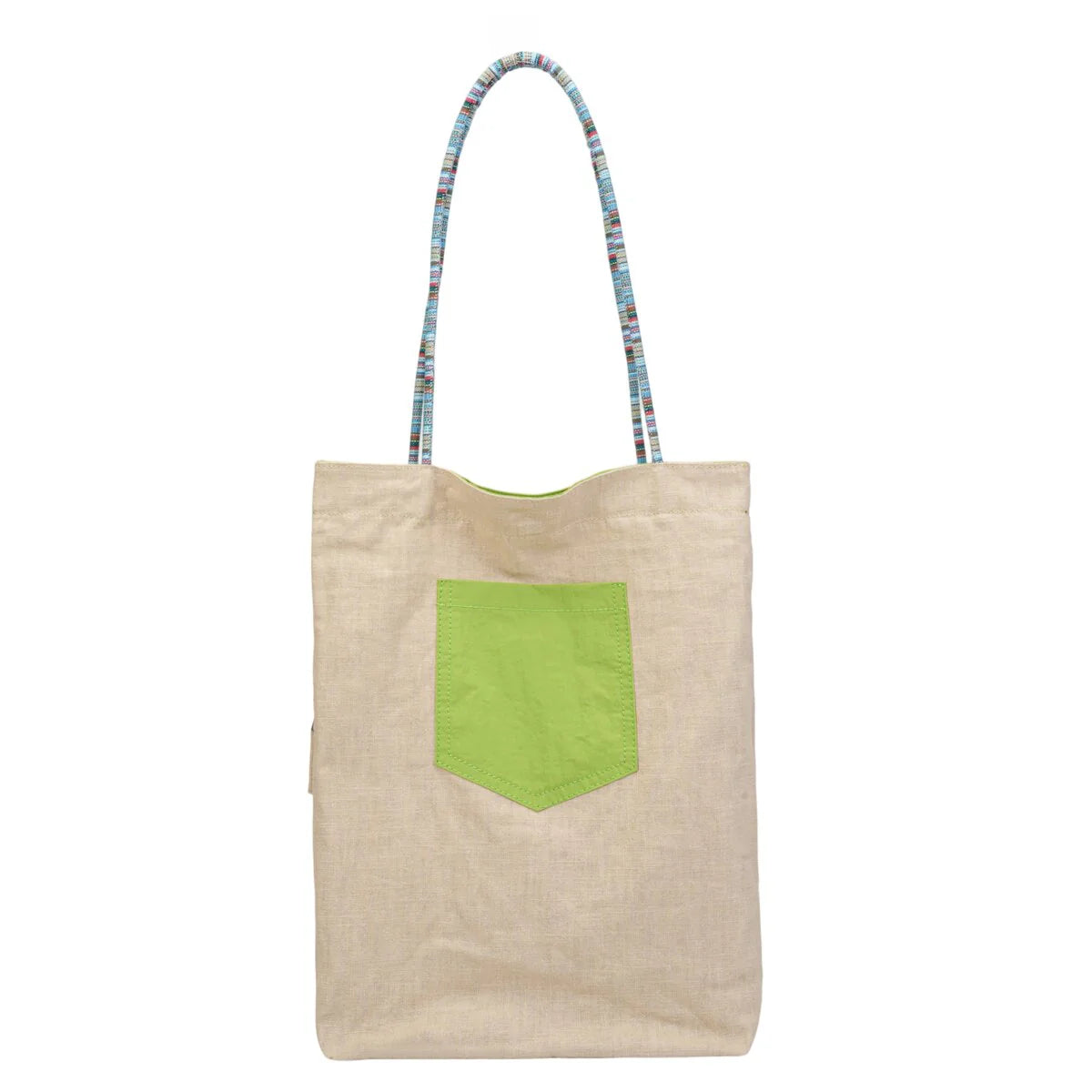 BAMEI Reversible Ramie Linen Tote Bag - Natural